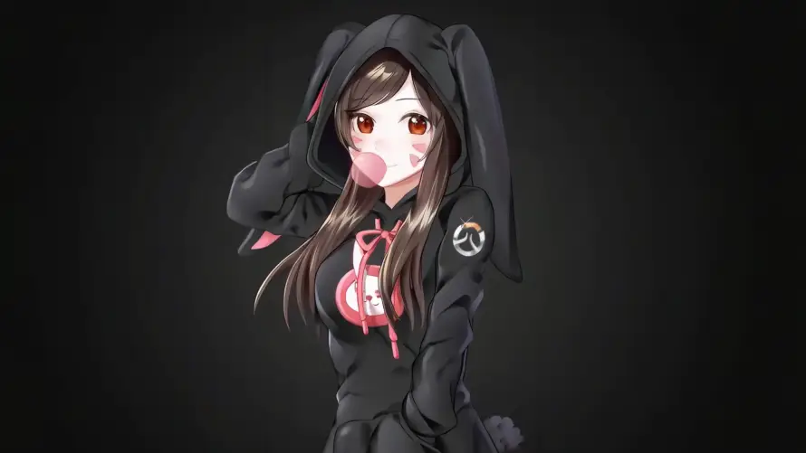 4k可爱壁纸-长发 - 宋哈娜-D.Va「哲风壁纸」