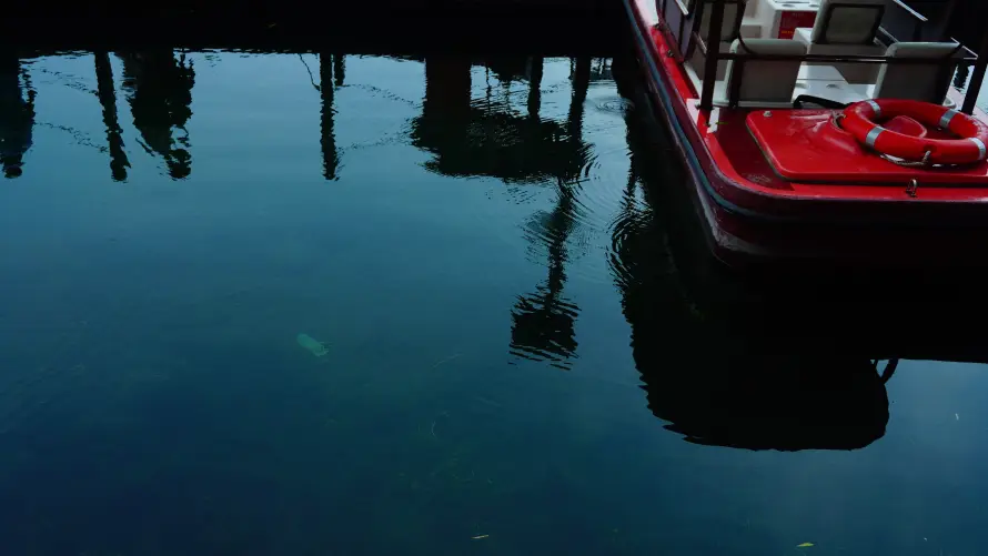 6k倒影壁纸-夜色 - 暗色-水面「哲风壁纸」