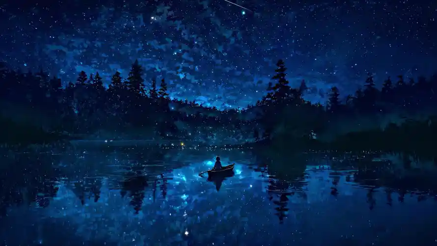 4k倒影壁纸-夜晚 - 夜空-夜色「哲风壁纸」