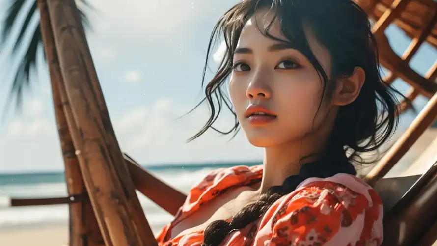 3k休闲壁纸-夏日 - 大海-女性「哲风壁纸」