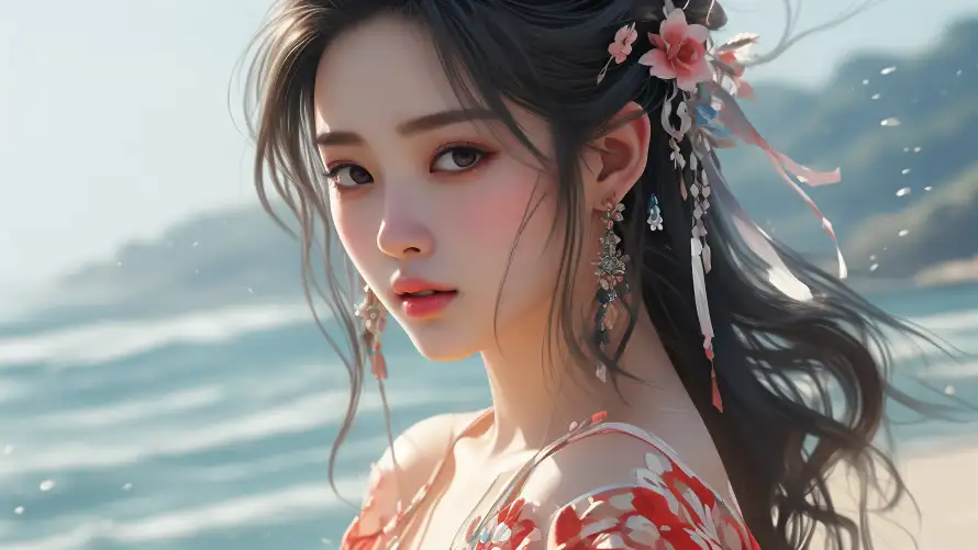 3k古典服饰壁纸-古装美女 - 古风发饰-国风美人「哲风壁纸」