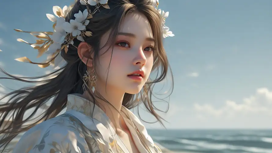 3k海浪壁纸-海边 - 蓝天-艺术感「哲风壁纸」