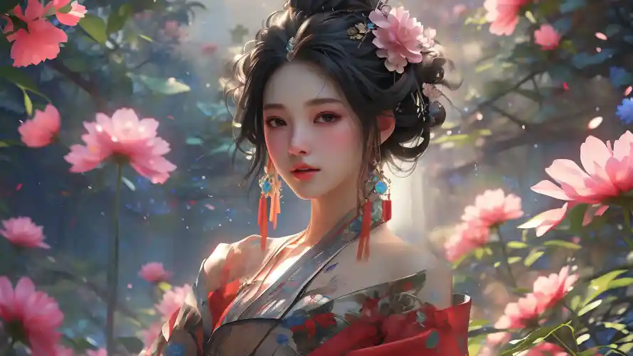 3k2K美女壁纸-东方美学 - 传统服饰-古典妆容「哲风壁纸」