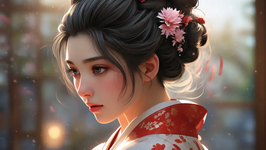 3k东方美学壁纸-优雅姿态 - 传统发饰-古典美人「哲风壁纸」