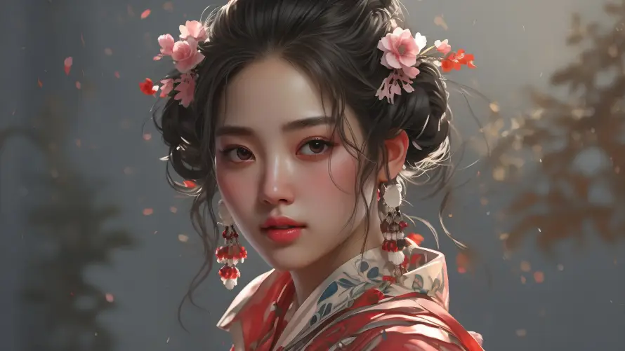3k国风壁纸-汉服 - 花瓣-Ai绘画「哲风壁纸」