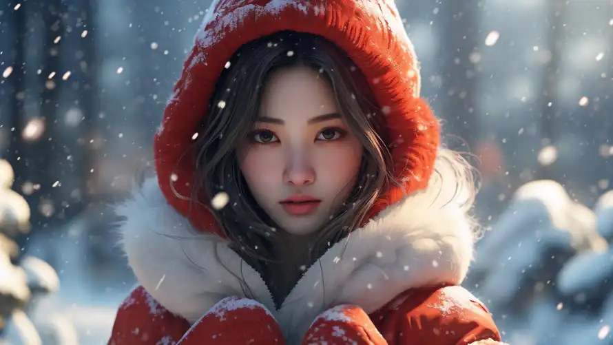 3k下雪壁纸-冬季 - 冬装-积雪「哲风壁纸」