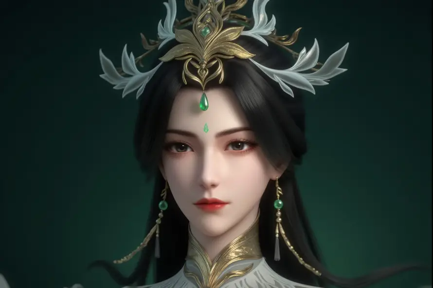 4k柳神壁纸-美女 - 绿耳环-绿背景「哲风壁纸」 4k柳神壁纸-美女 - 绿耳环-绿背景「哲风壁纸」