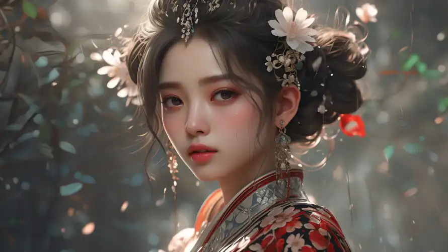 3k东方美学壁纸-中式发型 - 传统服饰-华丽服饰「哲风壁纸」