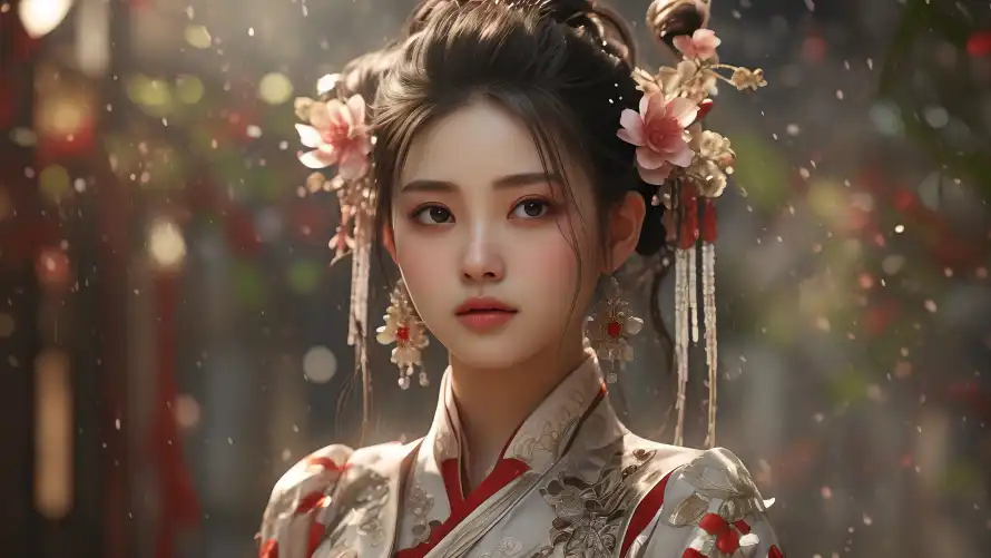 3k发饰壁纸-古装 - 古风-汉服「哲风壁纸」