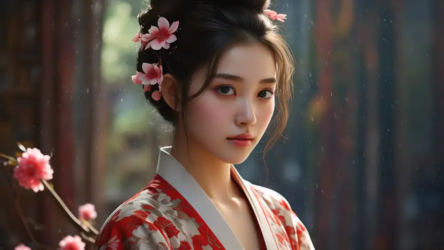 3kAI美女壁纸-东方美学 - 中式美学-传统发型「哲风壁纸」 3kAI美女壁纸-东方美学 - 中式美学-传统发型「哲风壁纸」