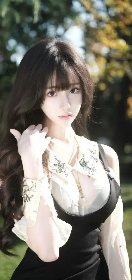 4k优雅壁纸 - 户外 - 美女 - 长发「哲风壁纸」