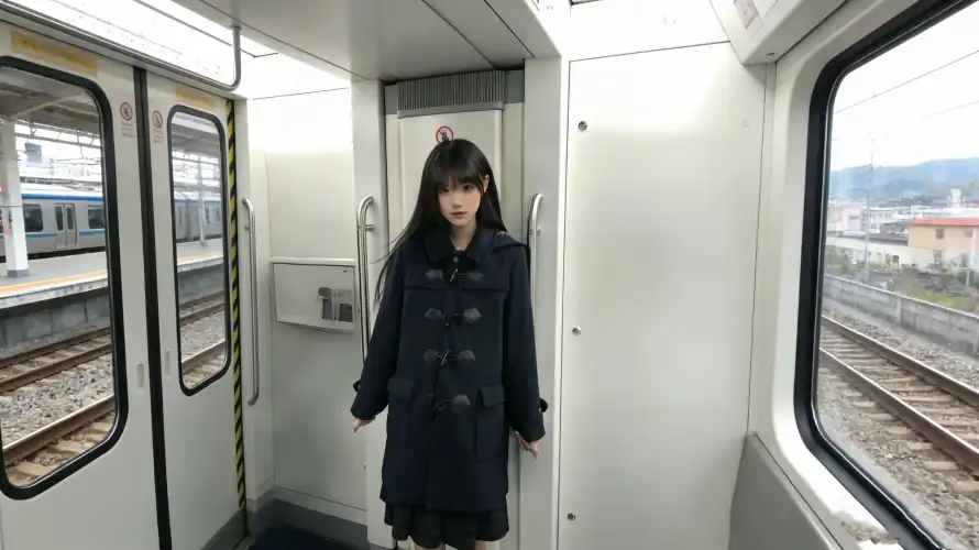 3k出行壁纸-地铁 - 站台-美女「哲风壁纸」
