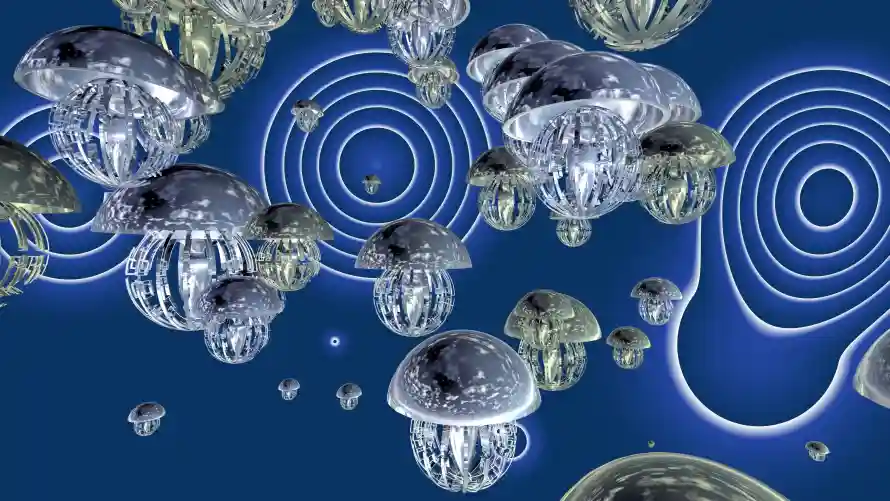 4k宇宙壁纸-抽象 - 梦幻-水母「哲风壁纸」