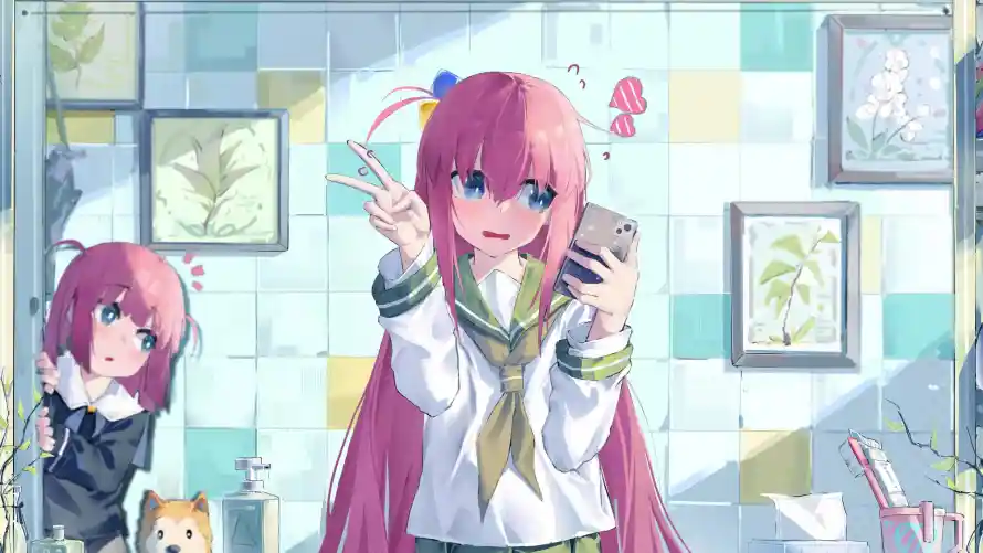 4k可爱壁纸-小狗 - 少女-彩虹「哲风壁纸」