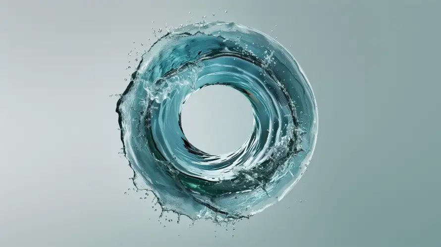 6k圆形壁纸-水 - 太极-抽象「哲风壁纸」
