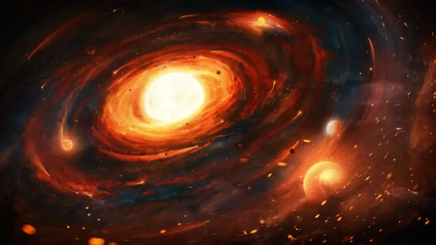 8k光晕壁纸-太空 - 宇宙-恒星「哲风壁纸」