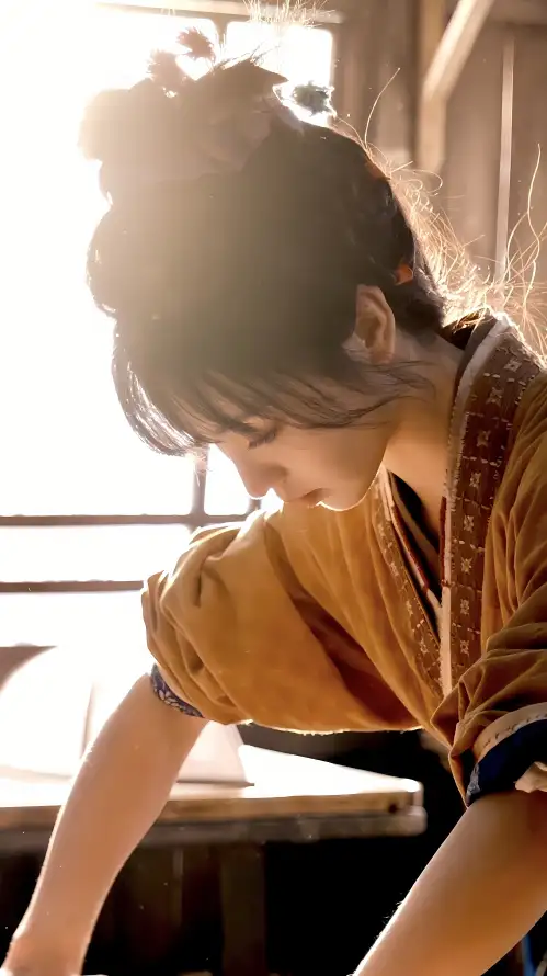 4k低头壁纸 - 发饰 - 古装 - 少女「哲风壁纸」