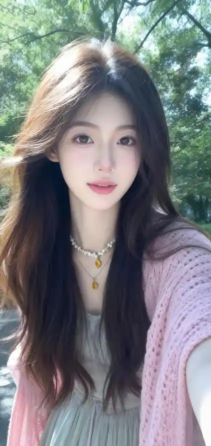 4k户外壁纸 - 温柔 - 绿植 - 美女「哲风壁纸」