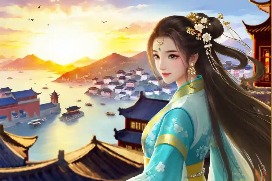 2k发饰壁纸-古装 - 古风-楼阁「哲风壁纸」