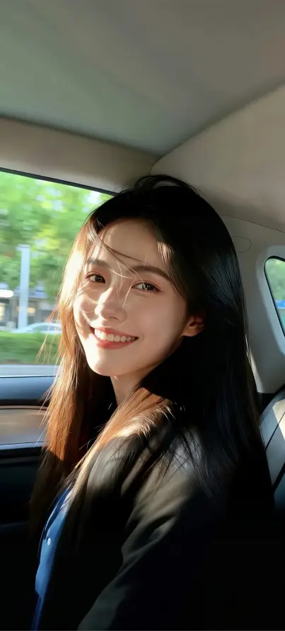 4k微笑壁纸 - 甜妹 - 皮衣 - 美女「哲风壁纸」