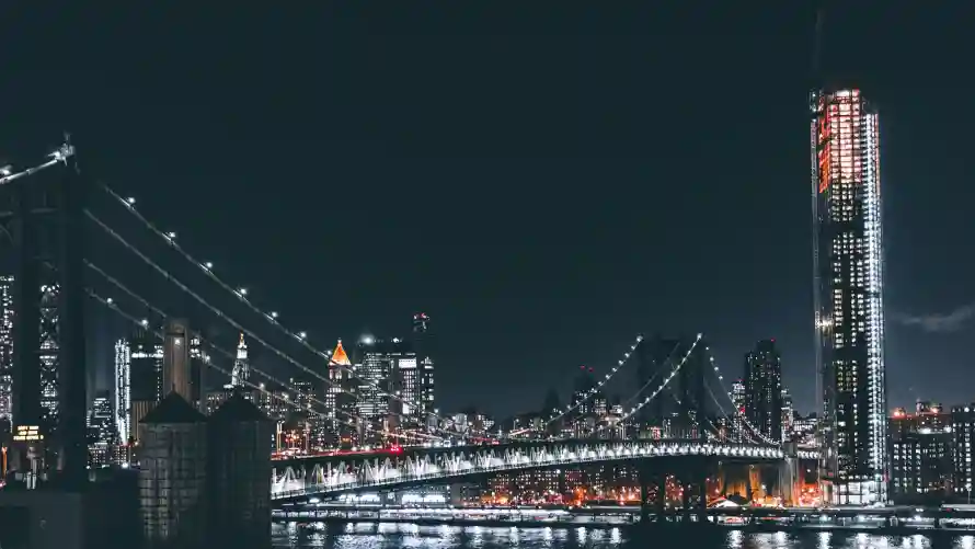 4k倒影壁纸-城市 - 夜景-桥梁「哲风壁纸」