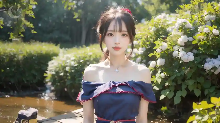 4k人像壁纸-发饰 - 少女-户外「哲风壁纸」