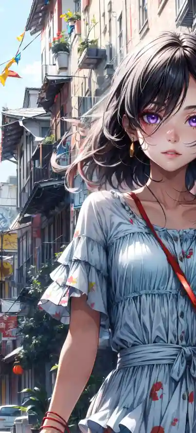 4k人物壁纸 - 印花 - 彩旗 - 晴天「哲风壁纸」