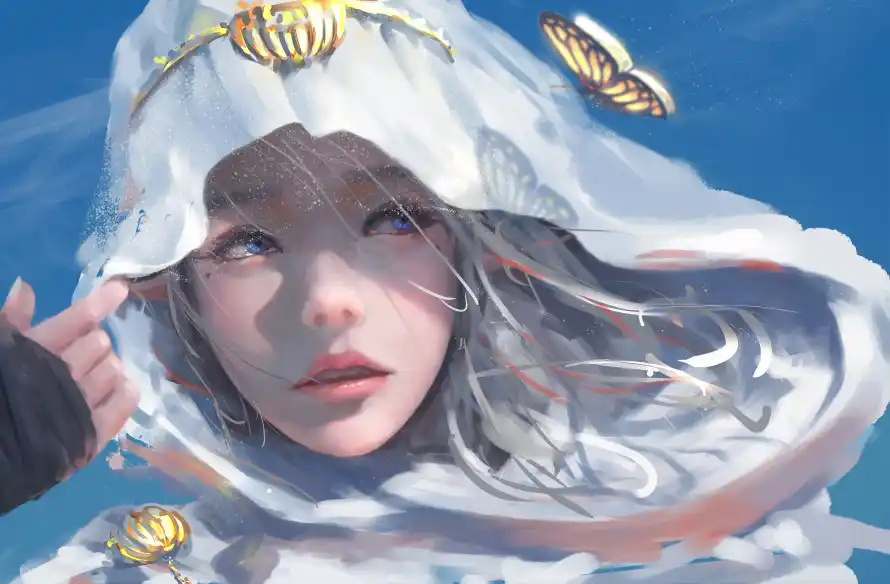 5k人像壁纸-动漫 - 女性-异瞳「哲风壁纸」