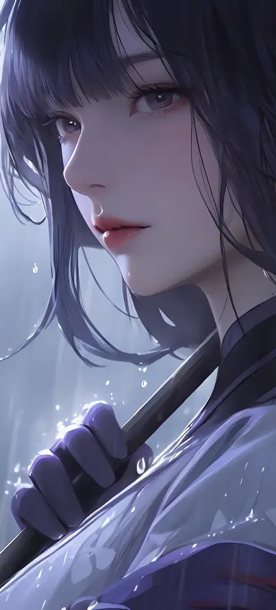 4k侧脸壁纸 - 女生 - 清冷 - 碎发「哲风壁纸」