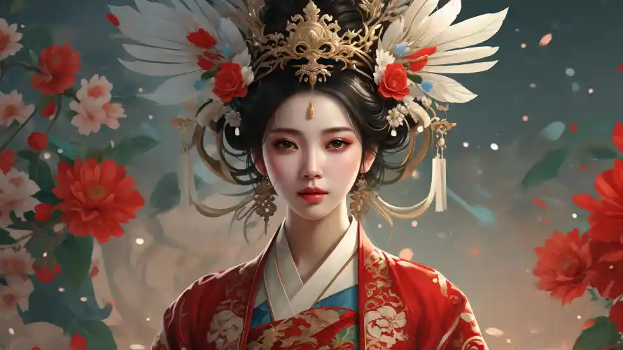 3k华贵壁纸-发冠 - 国风-汉服「哲风壁纸」