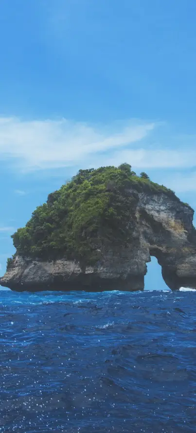 4k岛屿壁纸 - 岩礁 - 晴天 - 海景「哲风壁纸」