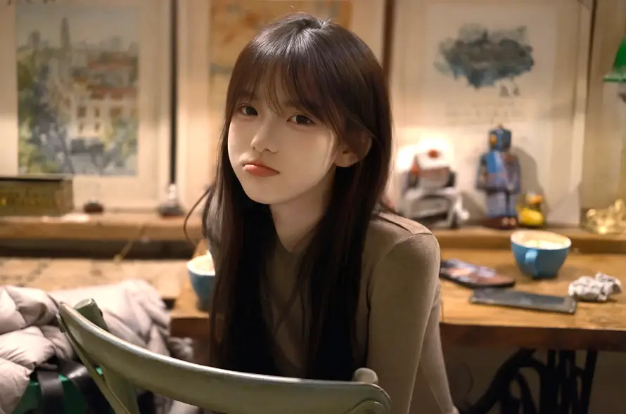 5k双一壁纸-可爱 - 嘟嘴-女生「哲风壁纸」