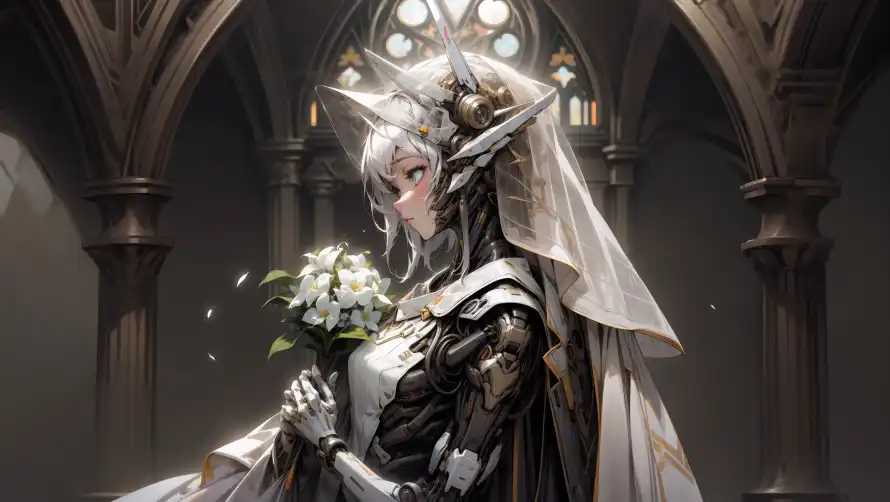 3k4K壁纸-头纱 - 女性-婚纱「哲风壁纸」