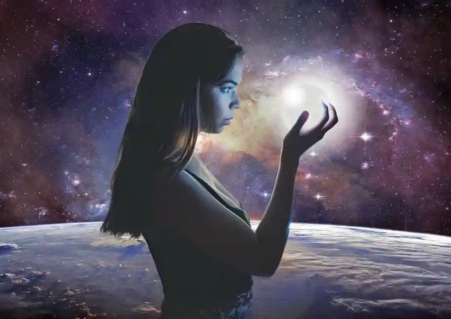4k光晕壁纸-太空 - 女性-宇宙「哲风壁纸」