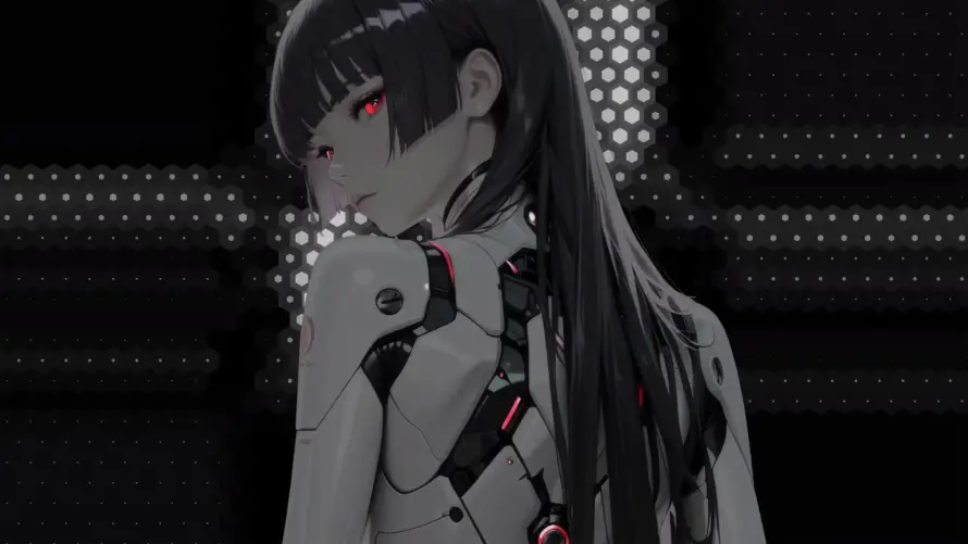 4k光点壁纸-少女 - 暗黑-机甲「哲风壁纸」