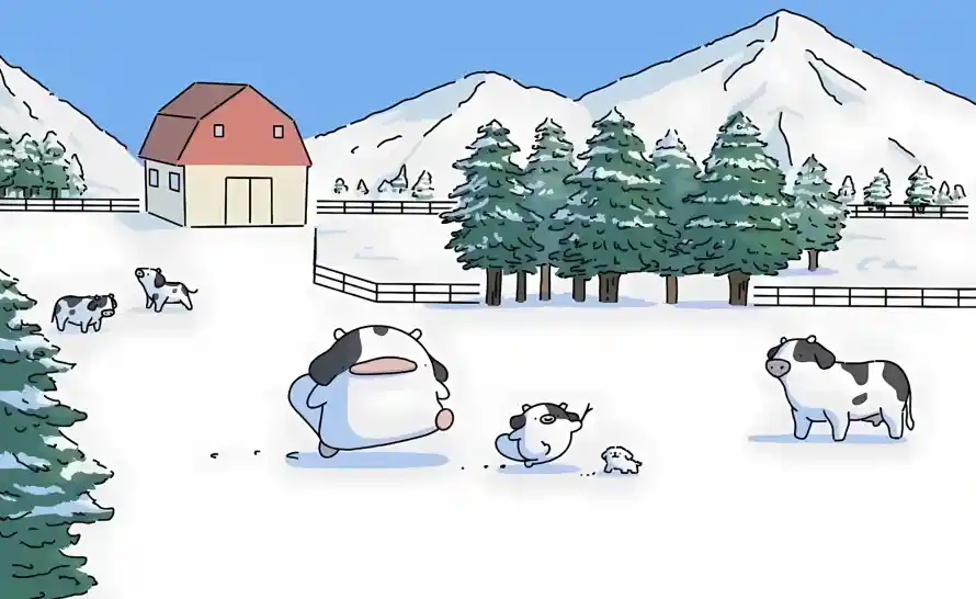 2k冬日壁纸-卡通 - 可爱-围栏「哲风壁纸」