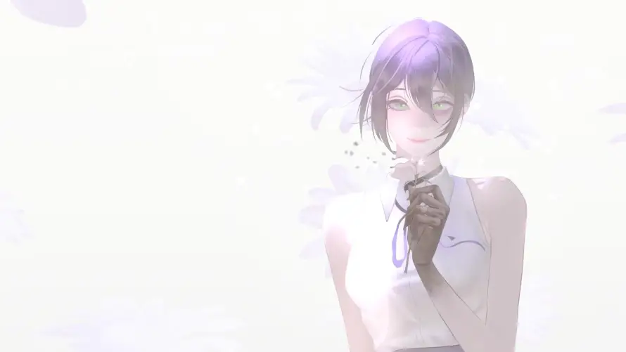 4k制服壁纸-少女 - 朦胧-短发「哲风壁纸」