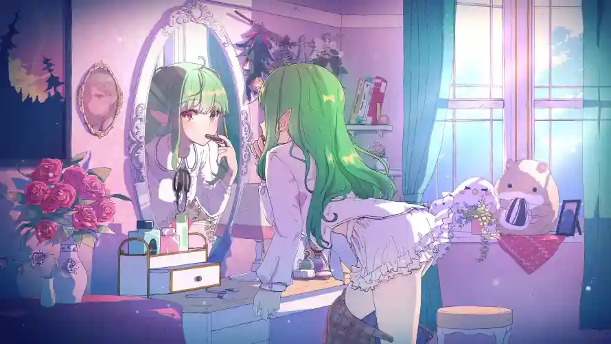 4k卧室壁纸-少女 - 玩偶-白丝「哲风壁纸」