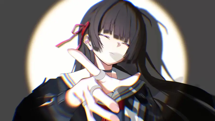 4k美女壁纸-可爱风 - 水手服-红丝带「哲风壁纸」