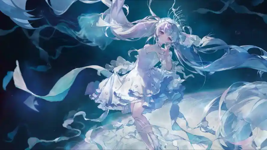 4k动漫壁纸-少女 - 海底-深海「哲风壁纸」