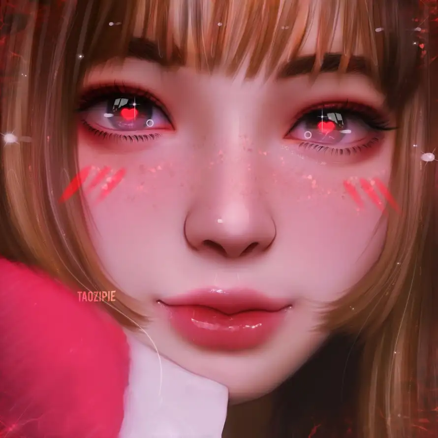 4k少女壁纸 - 心动 - 棕发 - 眼睛「哲风壁纸」
