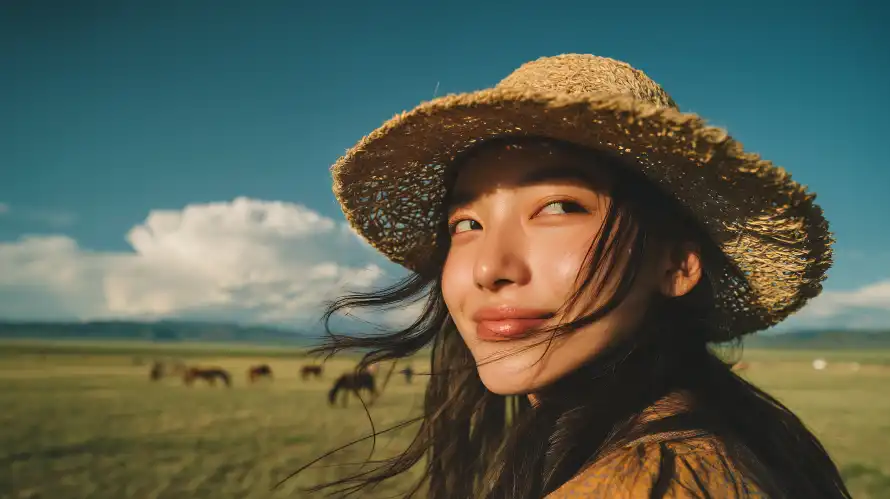 6k出游壁纸-少女 - 户外-晴天「哲风壁纸」