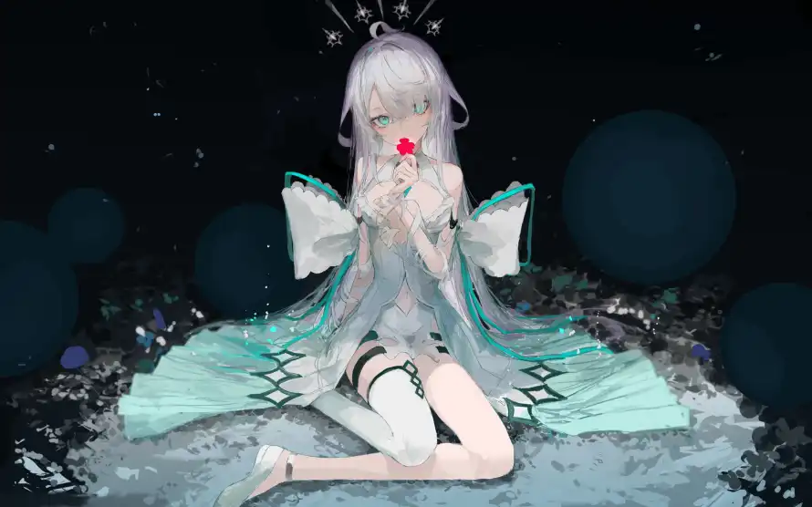 4k光斑壁纸-少女 - 白丝-白发「哲风壁纸」 4k光斑壁纸-少女 - 白丝-白发「哲风壁纸」