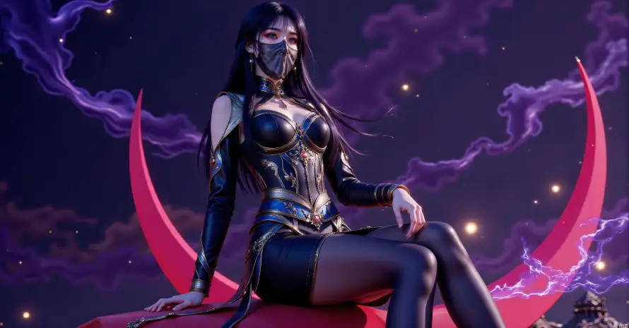 6k唐雅壁纸-国漫 - 女神-星空「哲风壁纸」
