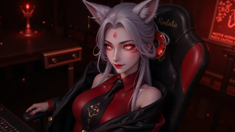 4k3D壁纸-古风 - 小白-暗黑「哲风壁纸」