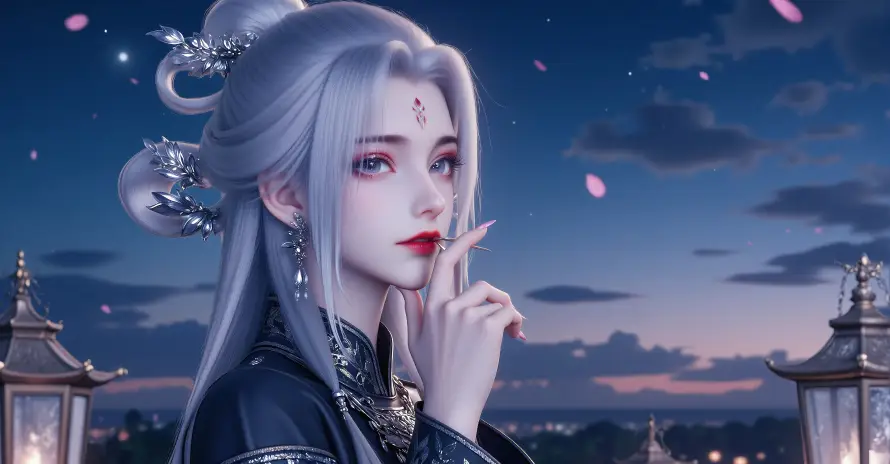3k古建壁纸-古风 - 夜景-小白「哲风壁纸」