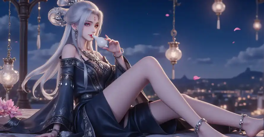 3k3D壁纸-古风 - 国风-夜景「哲风壁纸」
