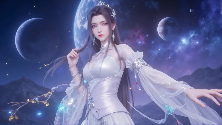 4k仙侠壁纸-古风 - 星空-月夜「哲风壁纸」