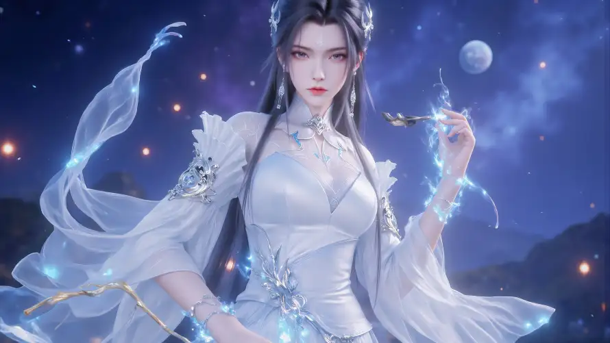 4k仙侠壁纸-冷艳 - 古风-星空「哲风壁纸」