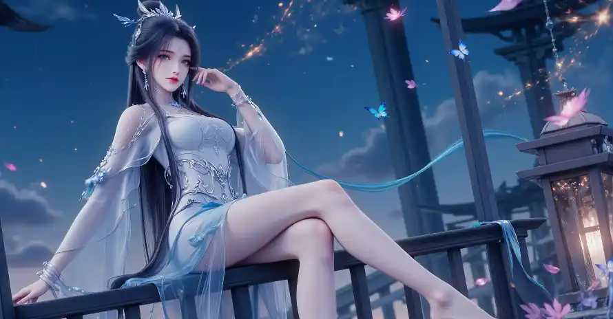 3k仙侠壁纸-仙女 - 古风-夜景「哲风壁纸」